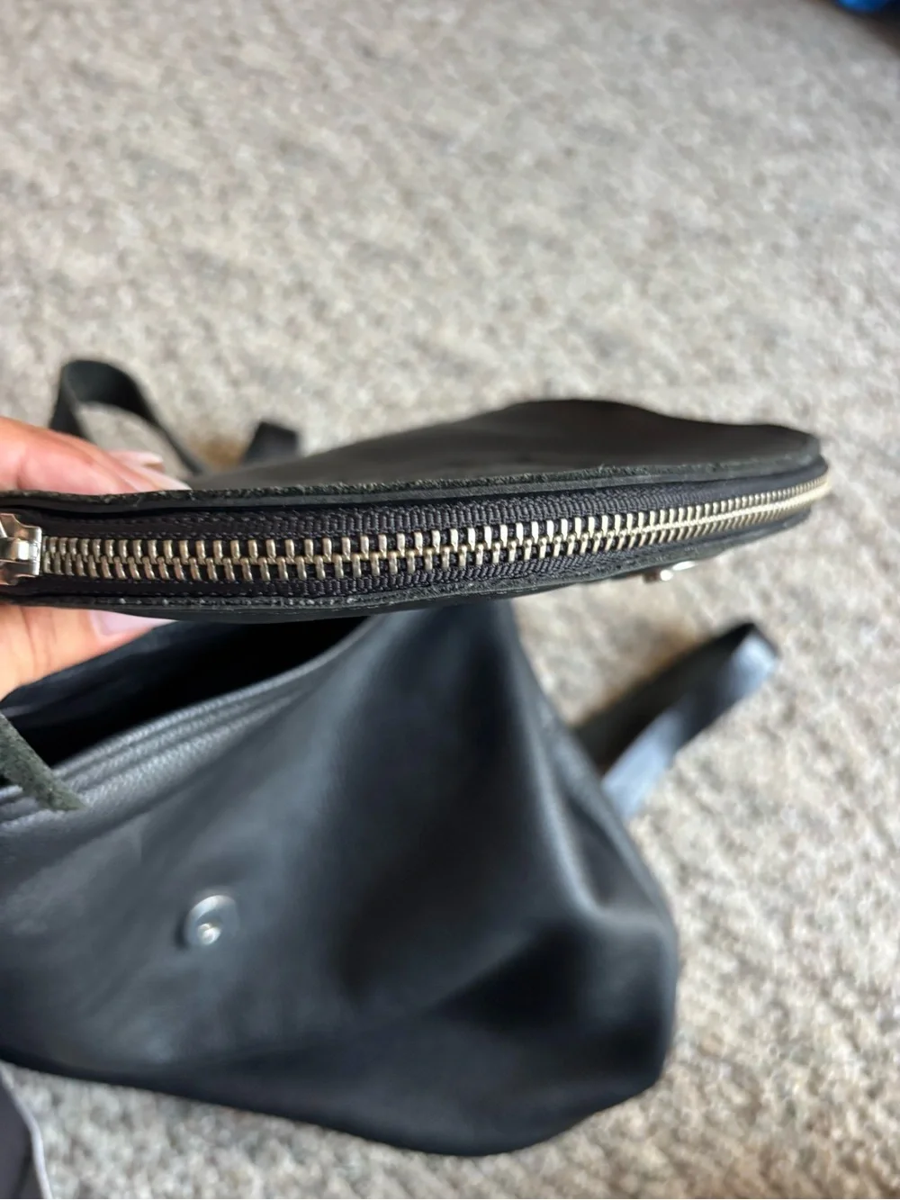 Harley-Davidson Black Pebble Leather Logo Backpack